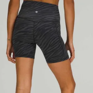 Lululemon Align High Rise Short 6&quot; *Pockets Le Tigre Camo Deep Coal Multi