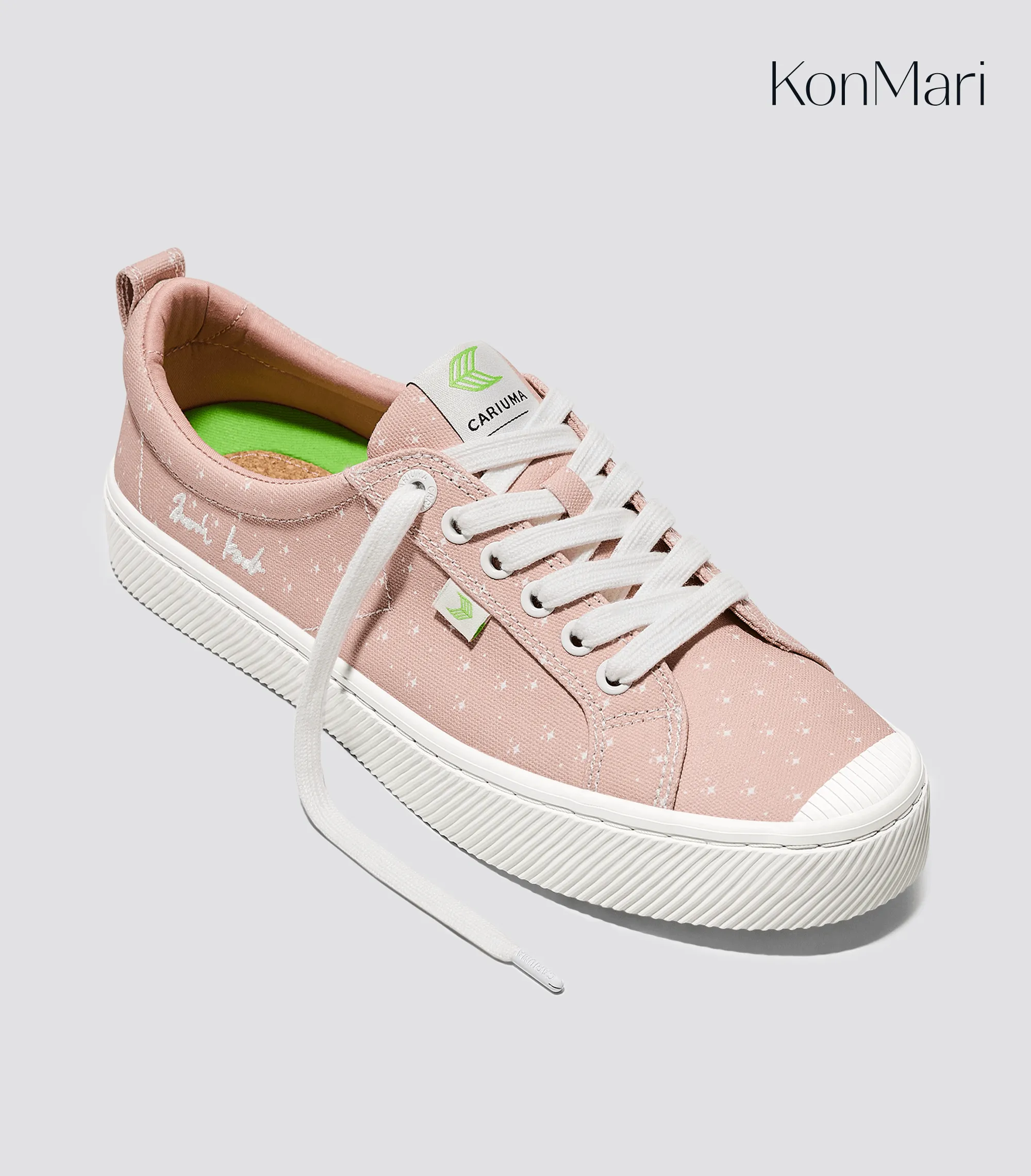 Marie Kondo OCA Low Rose Canvas Contrast Thread Sneaker Women