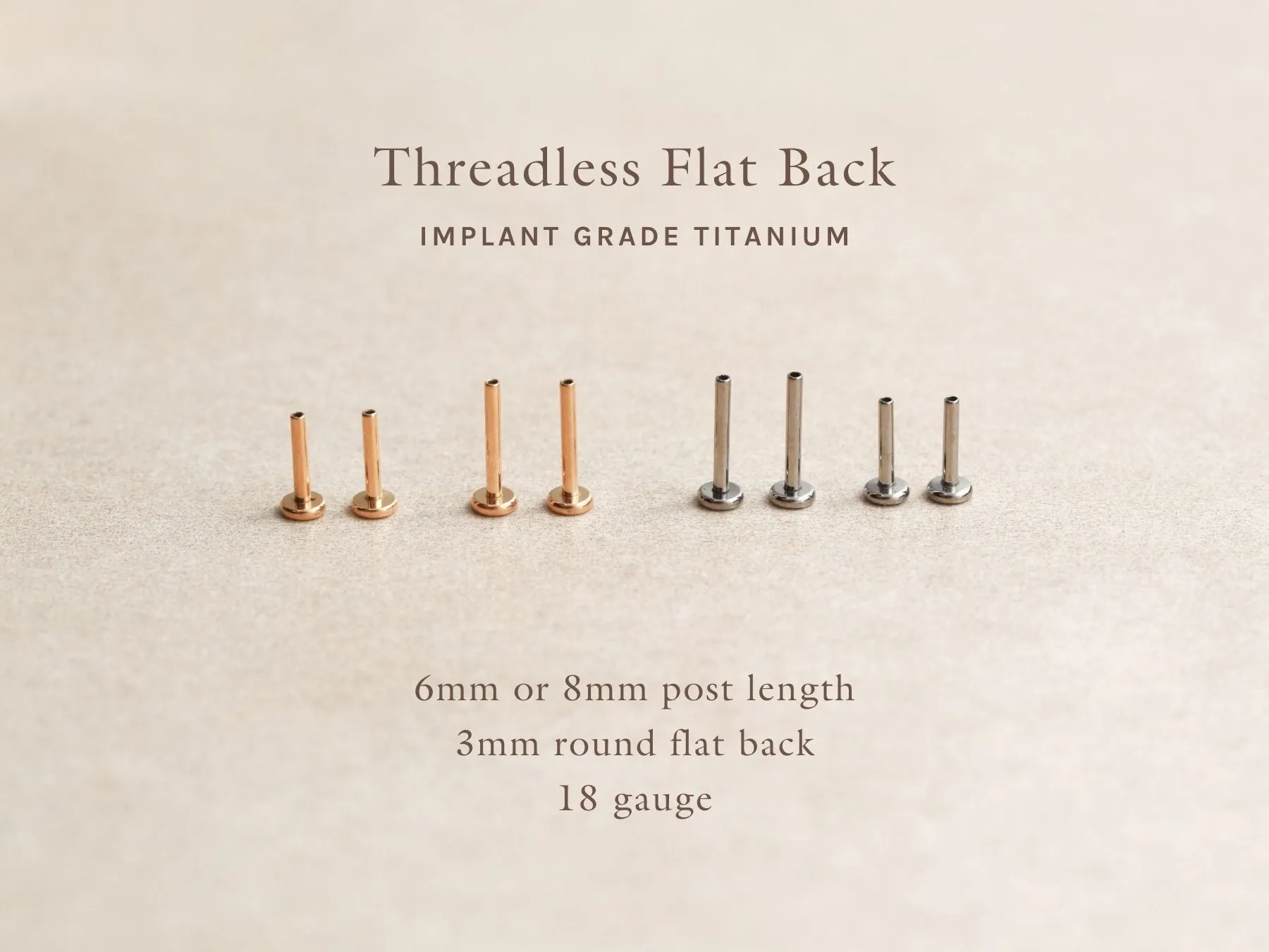 Marquise - Titanium Flat Back