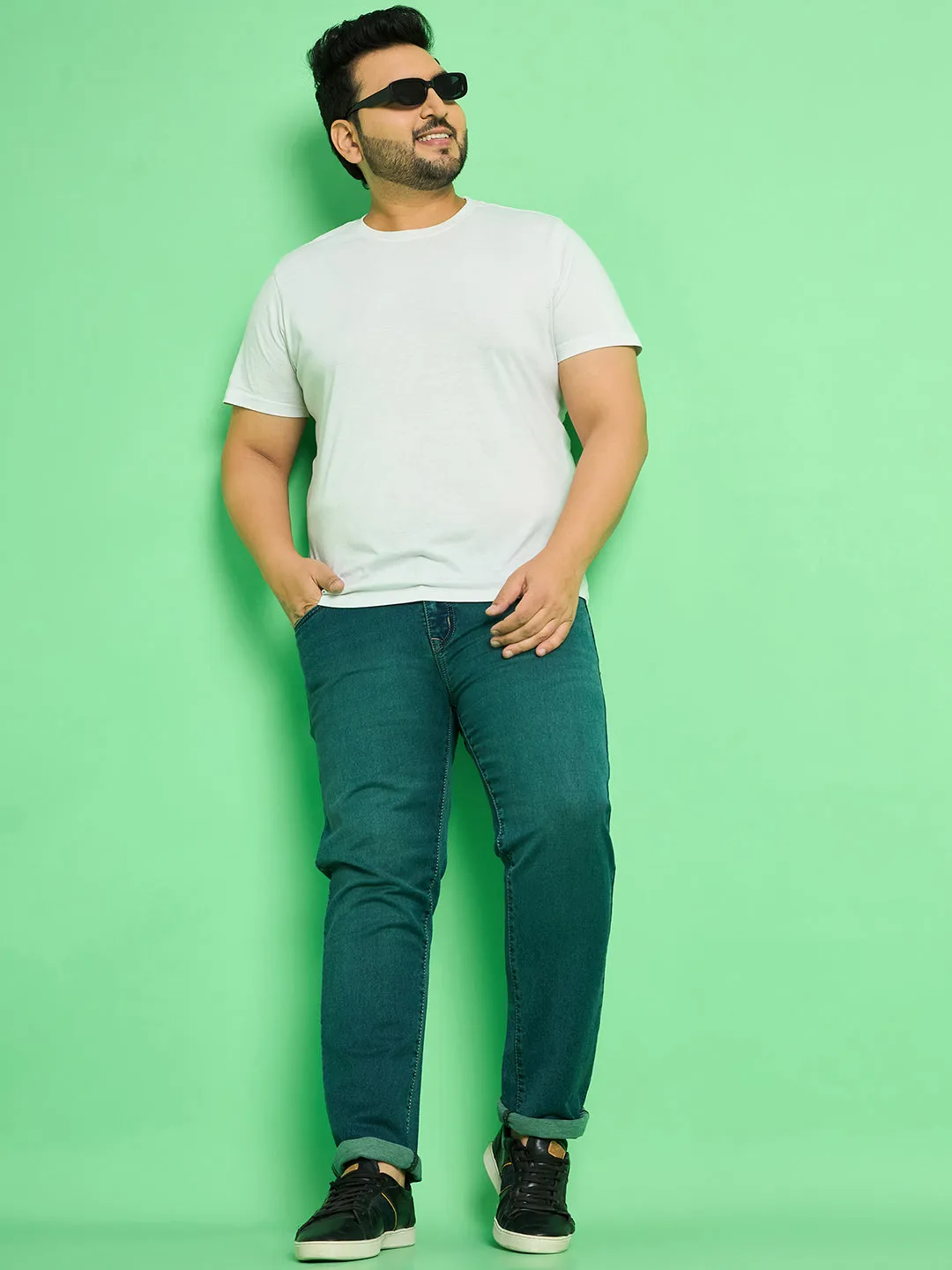 Men Plus Size Aidan Solid Jeans