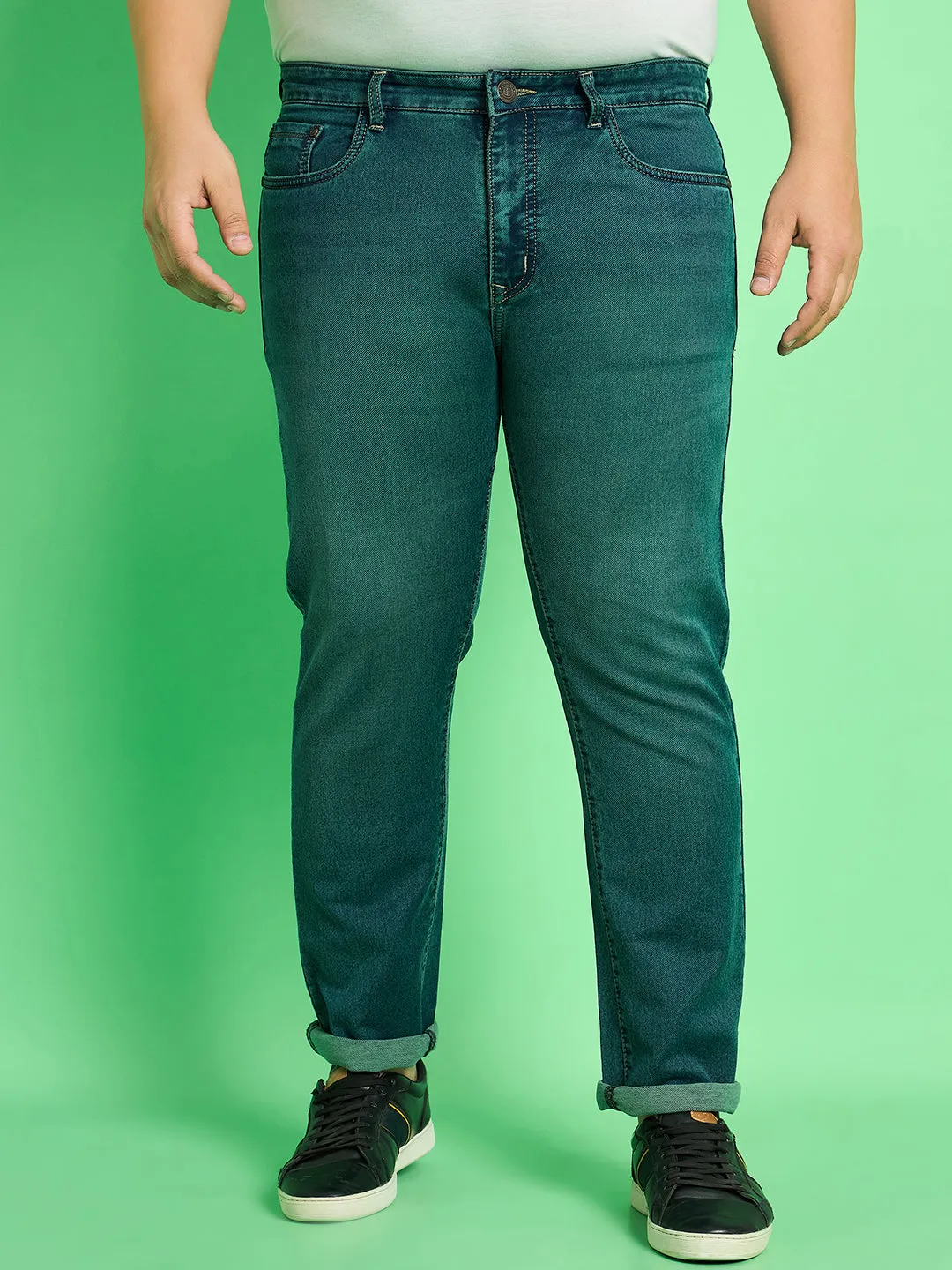 Men Plus Size Aidan Solid Jeans