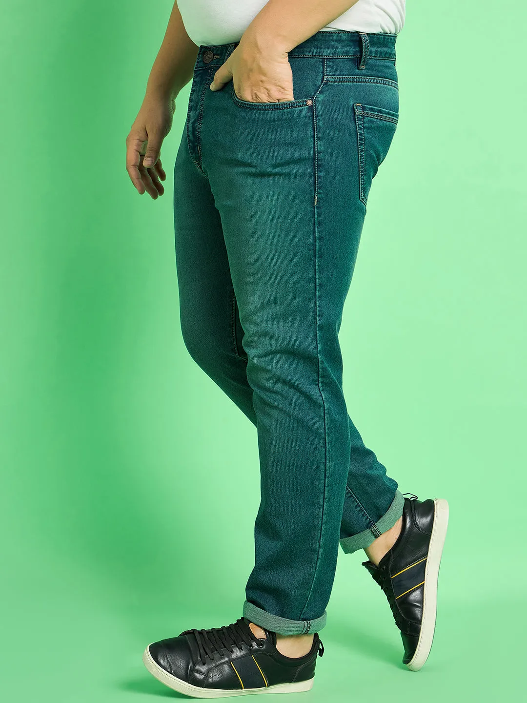 Men Plus Size Aidan Solid Jeans