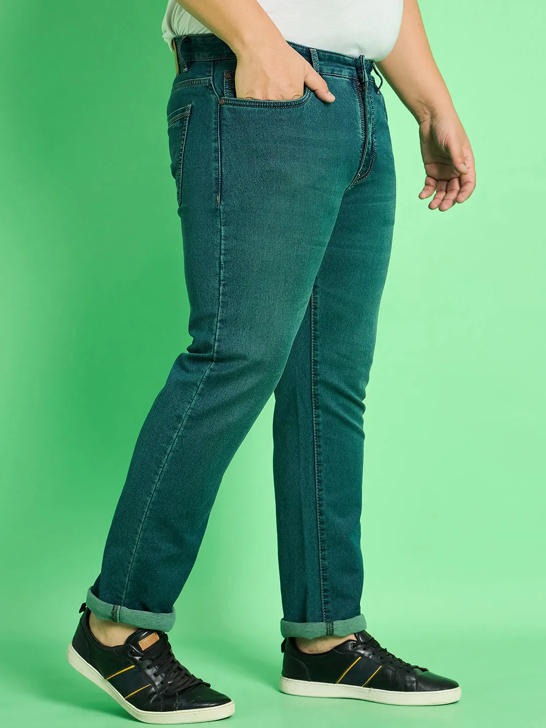 Men Plus Size Aidan Solid Jeans