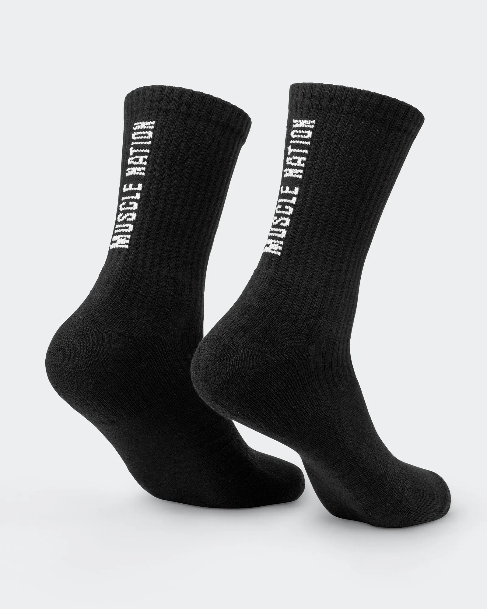 Mens Trainer Crew Sock (2x Pack) - Black