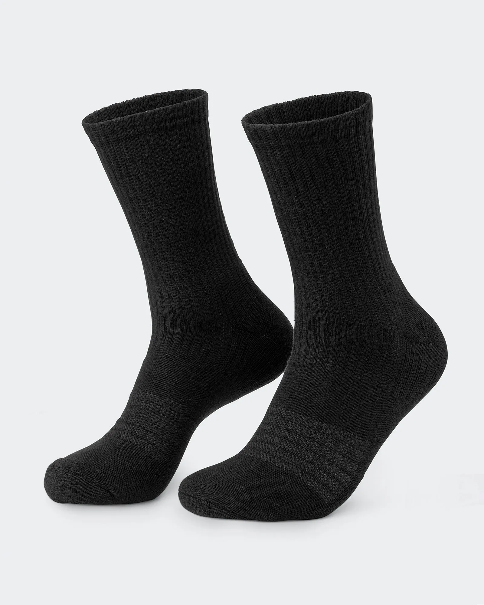 Mens Trainer Crew Sock (2x Pack) - Black