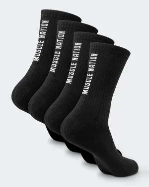 Mens Trainer Crew Sock (2x Pack) - Black