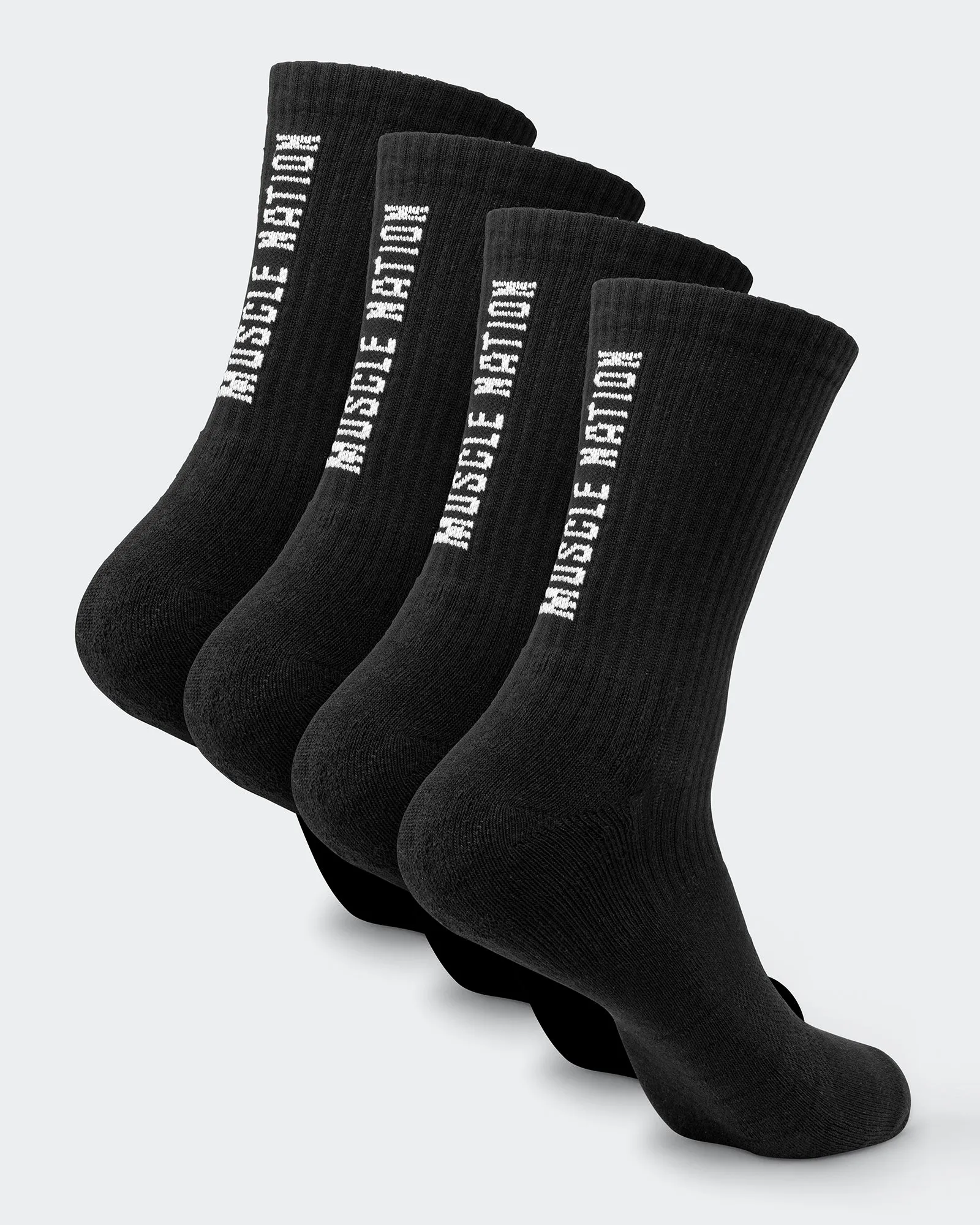 Mens Trainer Crew Sock (2x Pack) - Black