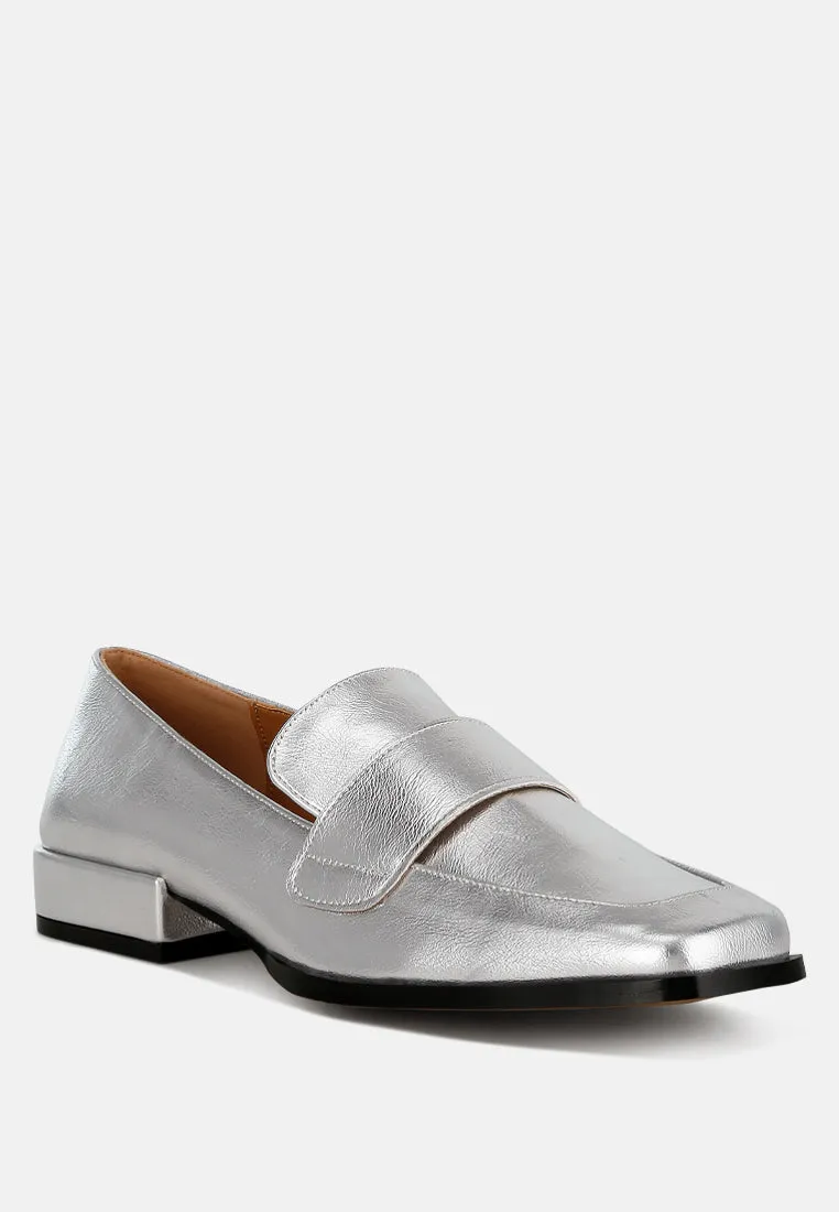 Metallic Penny Loafers By RUW