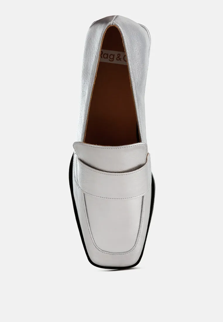 Metallic Penny Loafers By RUW