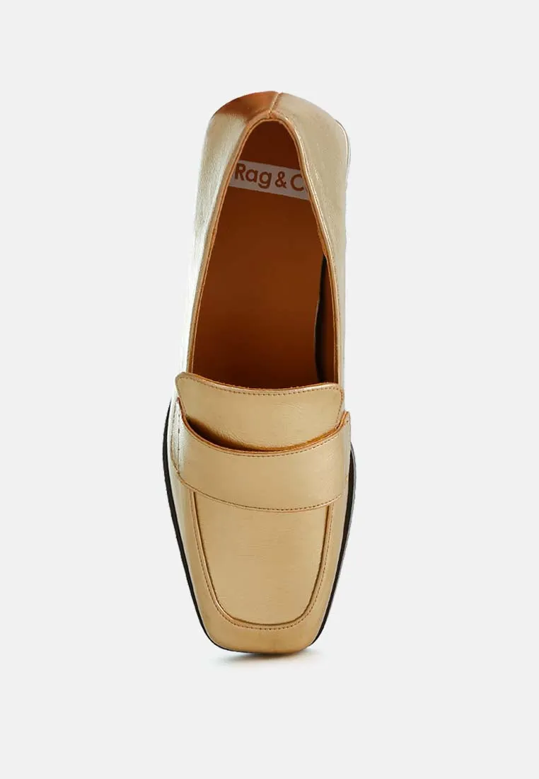 Metallic Penny Loafers By RUW