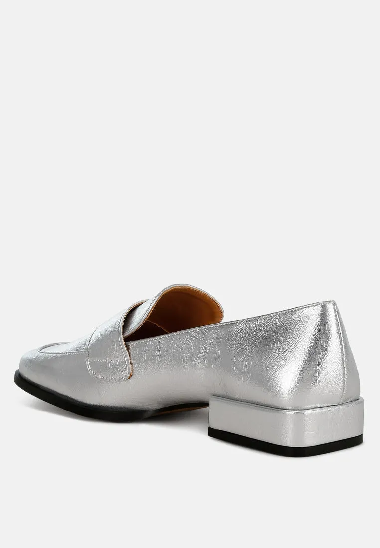 Metallic Penny Loafers By RUW
