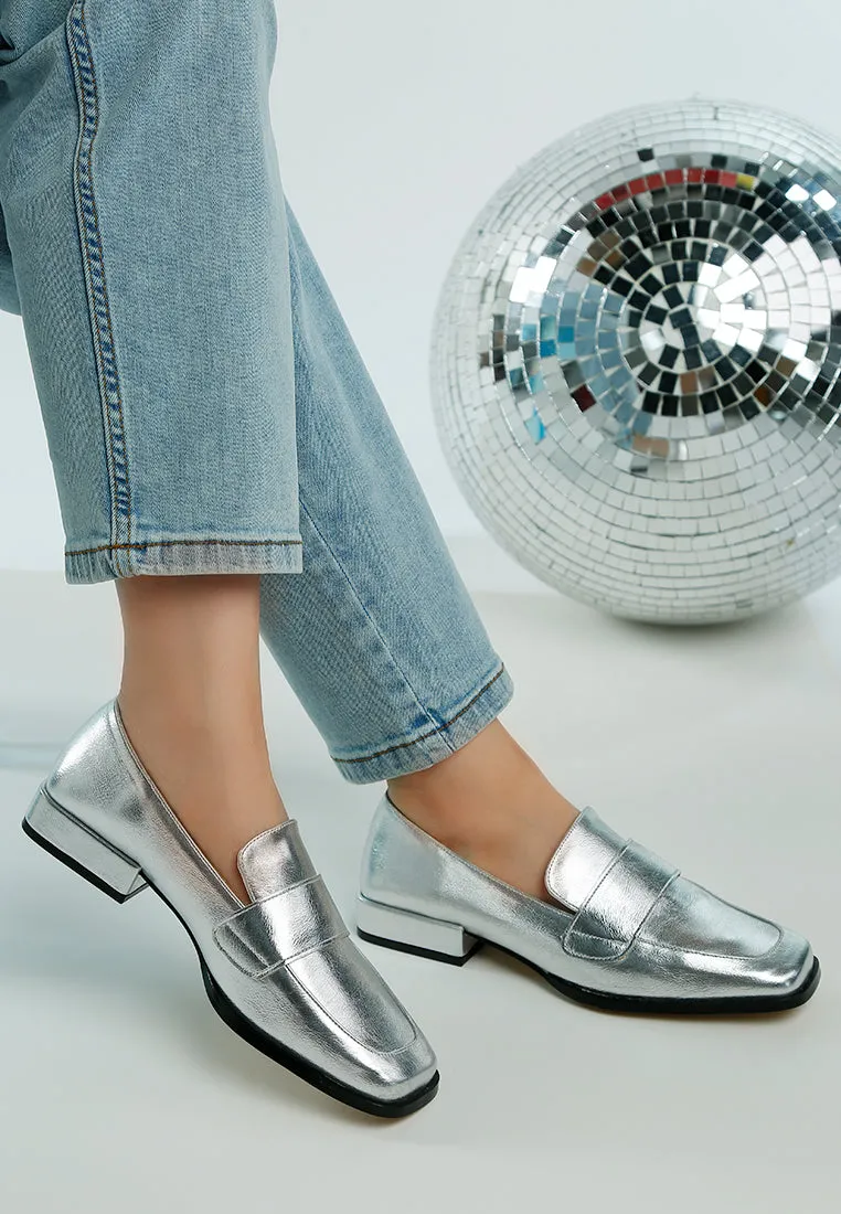 Metallic Penny Loafers By RUW