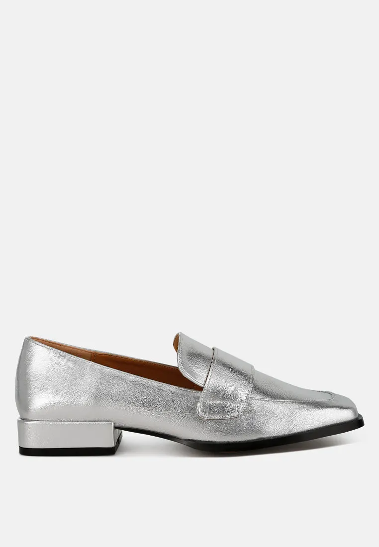 Metallic Penny Loafers By RUW