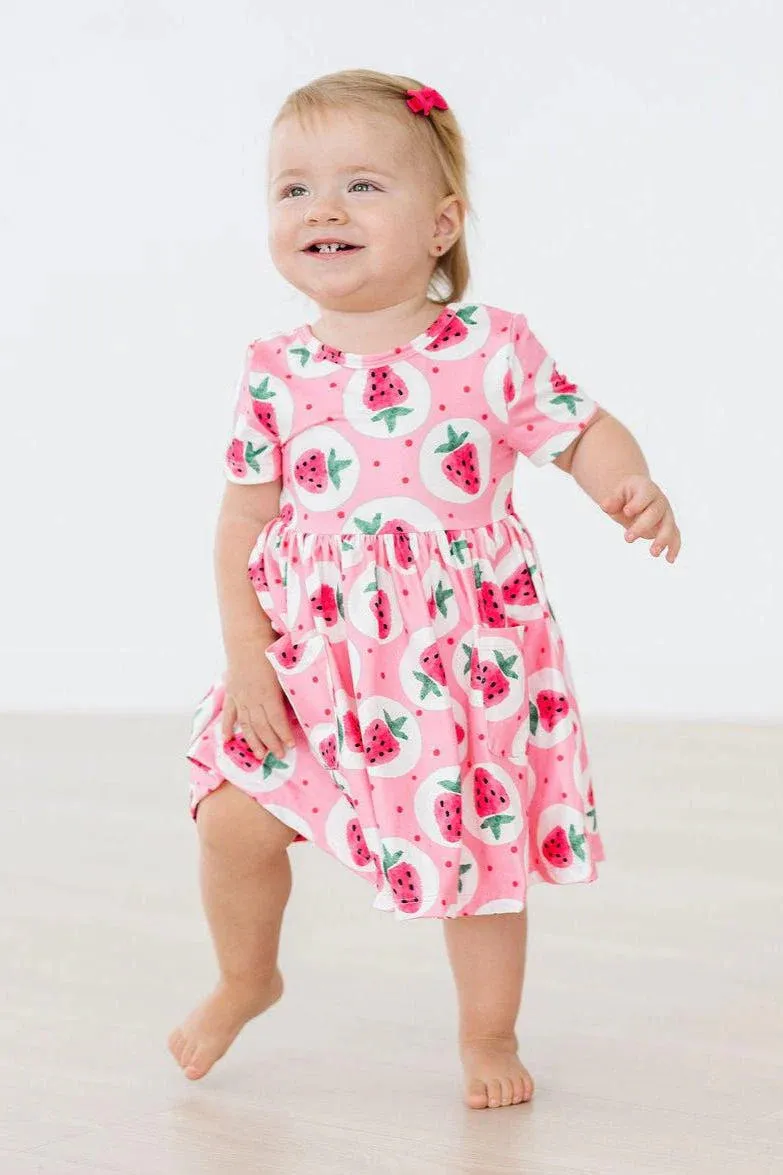Mila & Rose Strawberry Fields S/S Pocket Twirl Dress