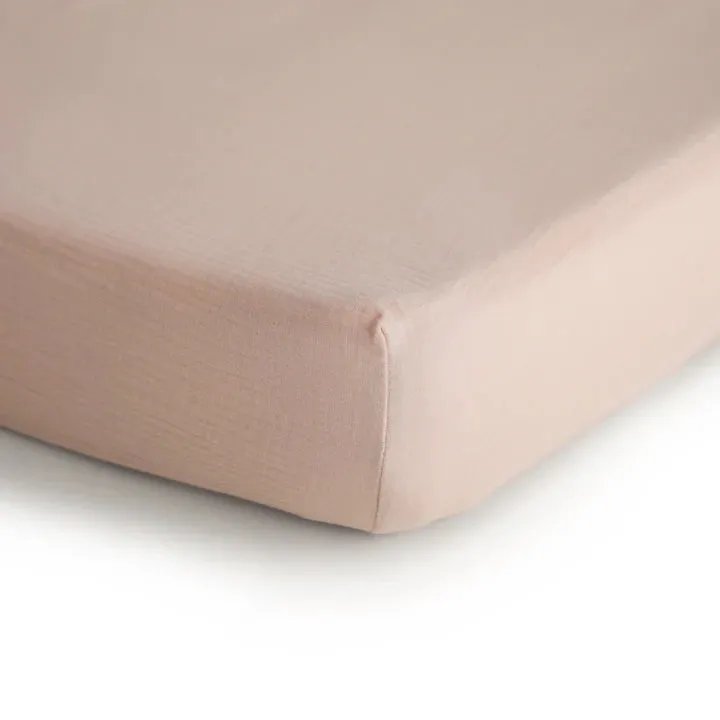 Mushie Extra Soft Muslin Crib Sheet