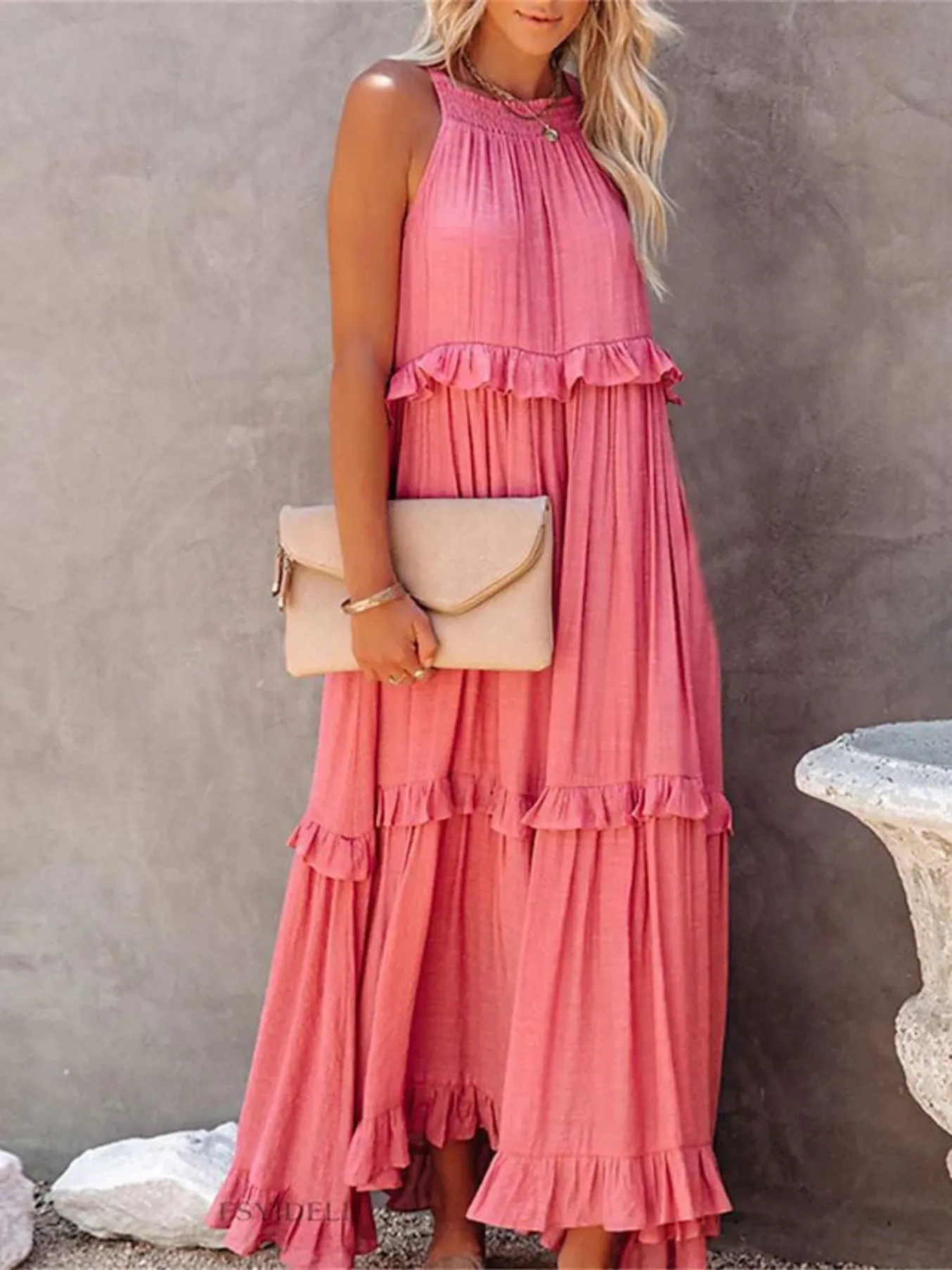 Navy Chloe Boho Maxi Dress