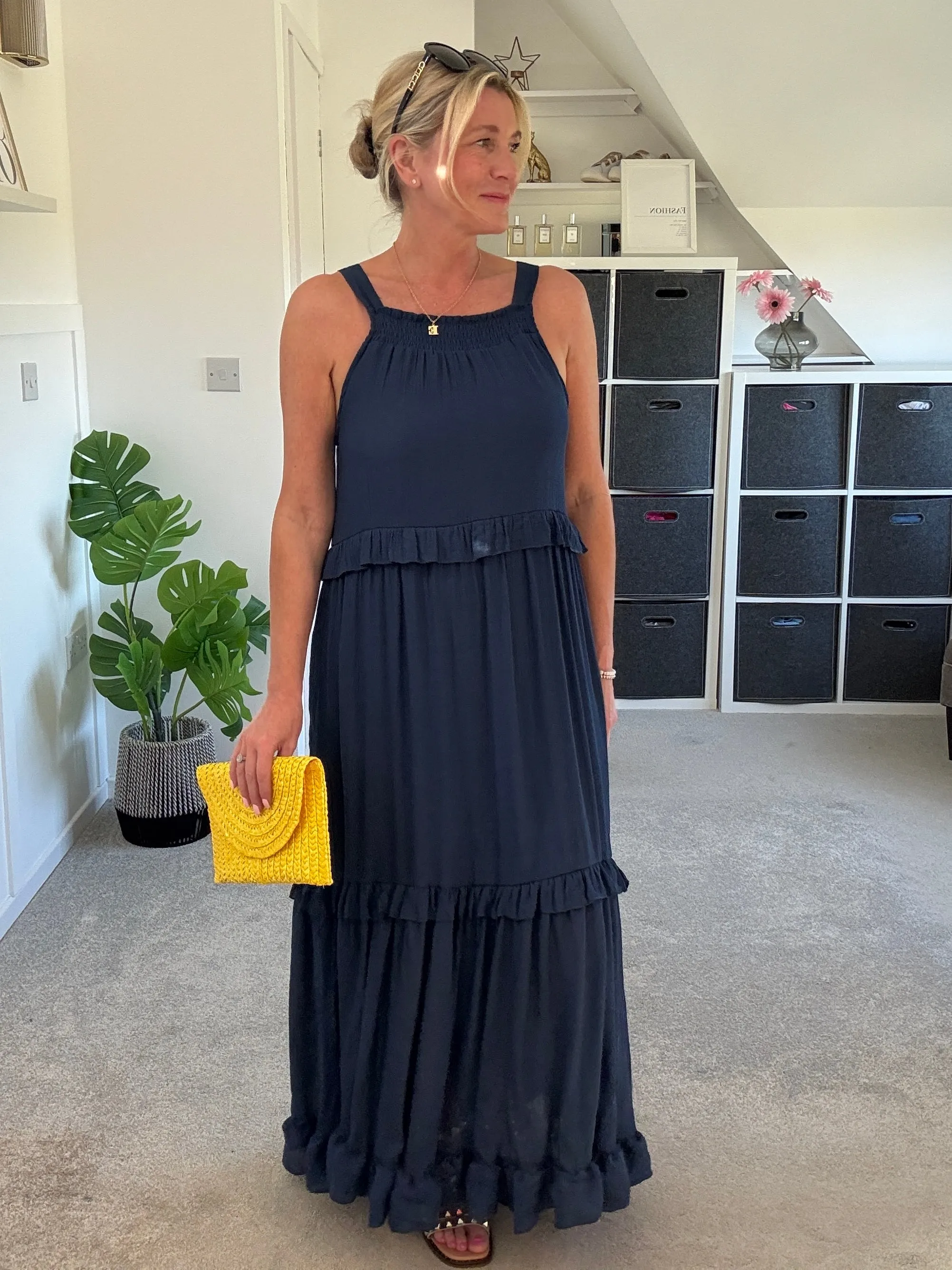 Navy Chloe Boho Maxi Dress
