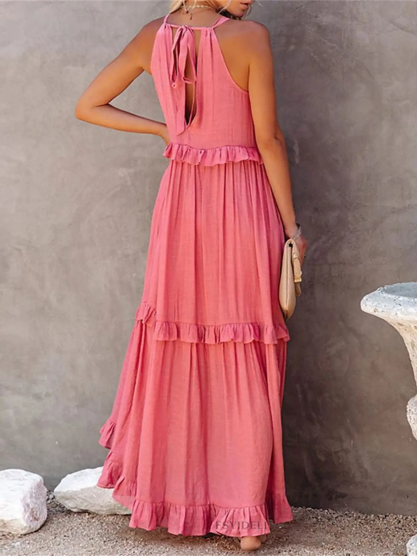 Navy Chloe Boho Maxi Dress