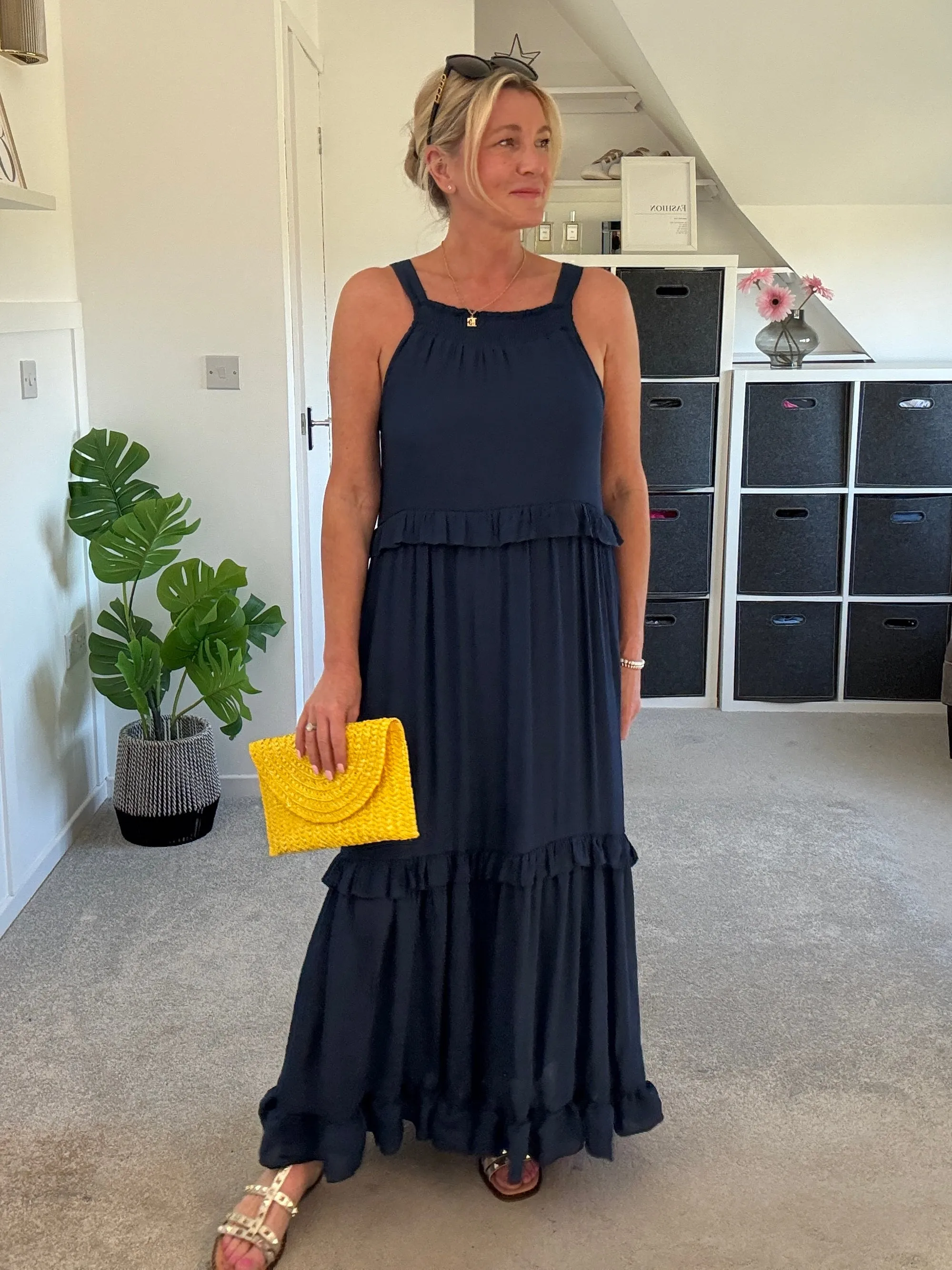 Navy Chloe Boho Maxi Dress