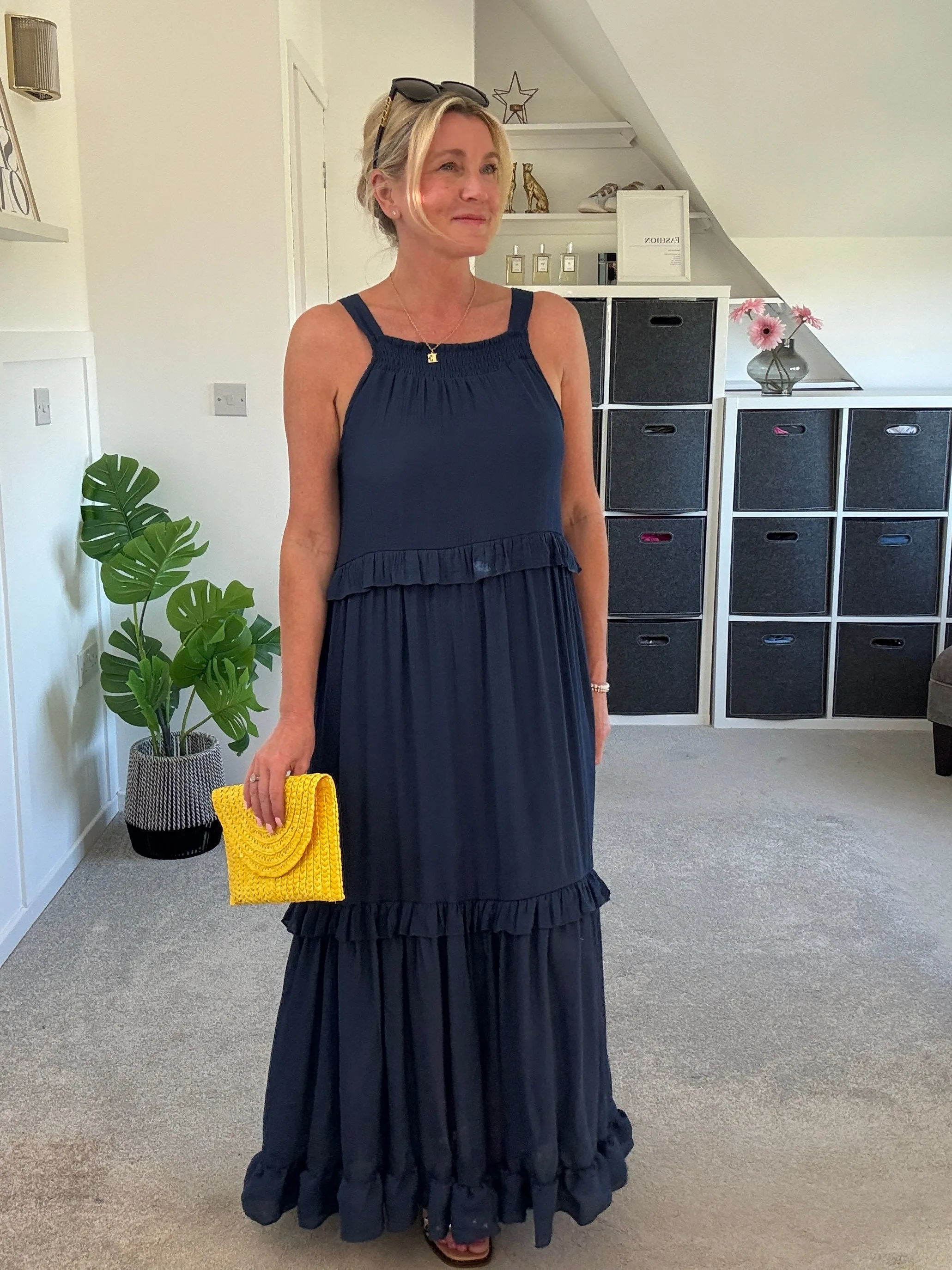 Navy Chloe Boho Maxi Dress
