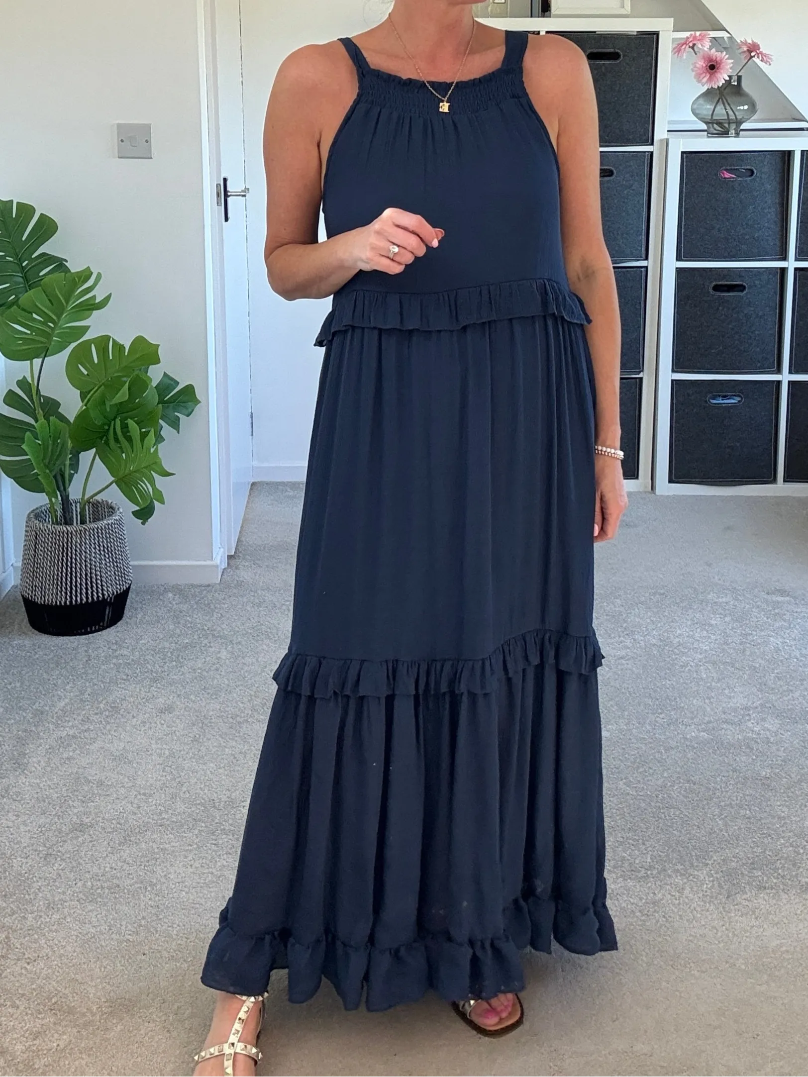 Navy Chloe Boho Maxi Dress
