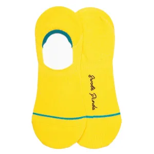 Neon Yellow No-Show Bamboo Socks by Swole Panda, Size 4-7