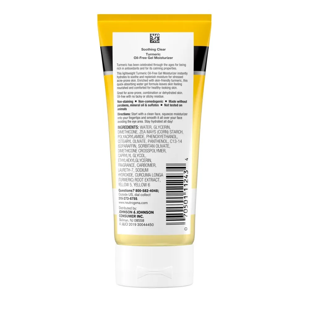 Neutrogena Soothing Clear Calming Turmeric Gel Moisturizer, 3.0 Fl Oz