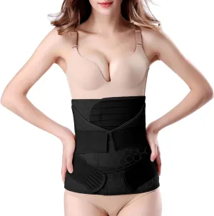 NEW ChongErfei 3 in 1 Postpartum Support - Recovery Belly/Waist/Pelvis Belt Shapewear Slimming Girdle, Black, Sz XXL