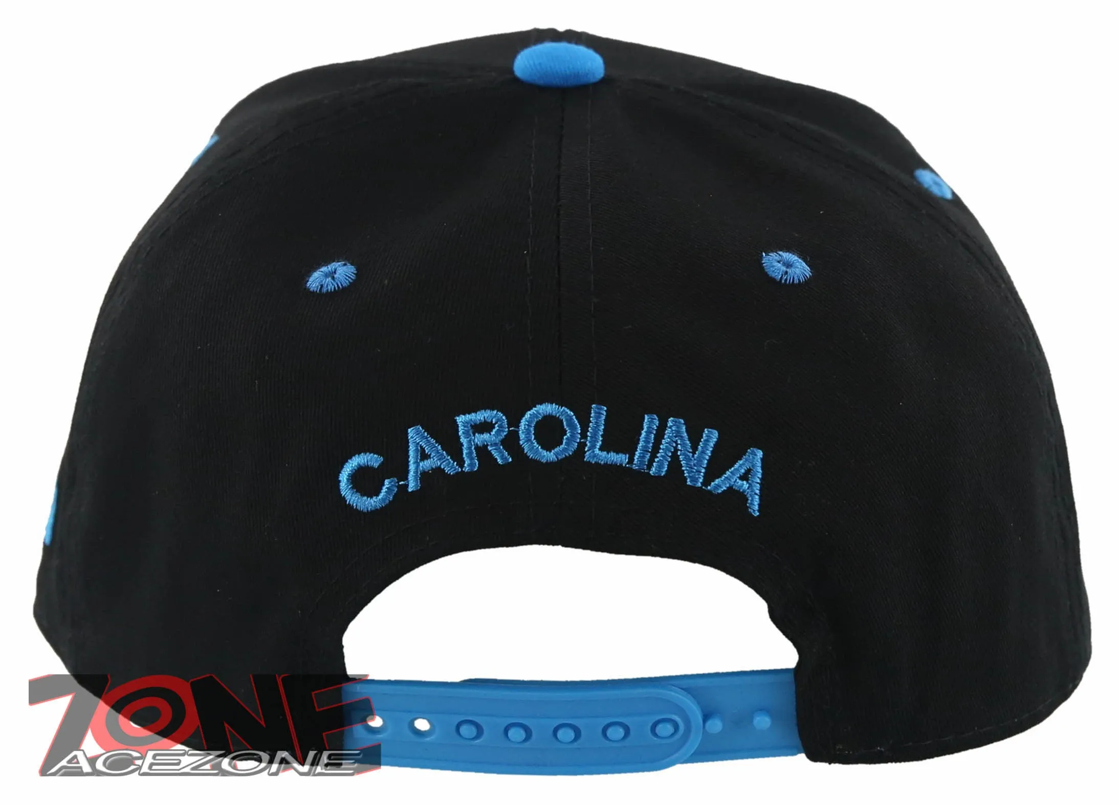 NEW! FLAT BILL NORTH CAROLINA NC STATE USA SNAPBACK BALL CAP HAT BLACK