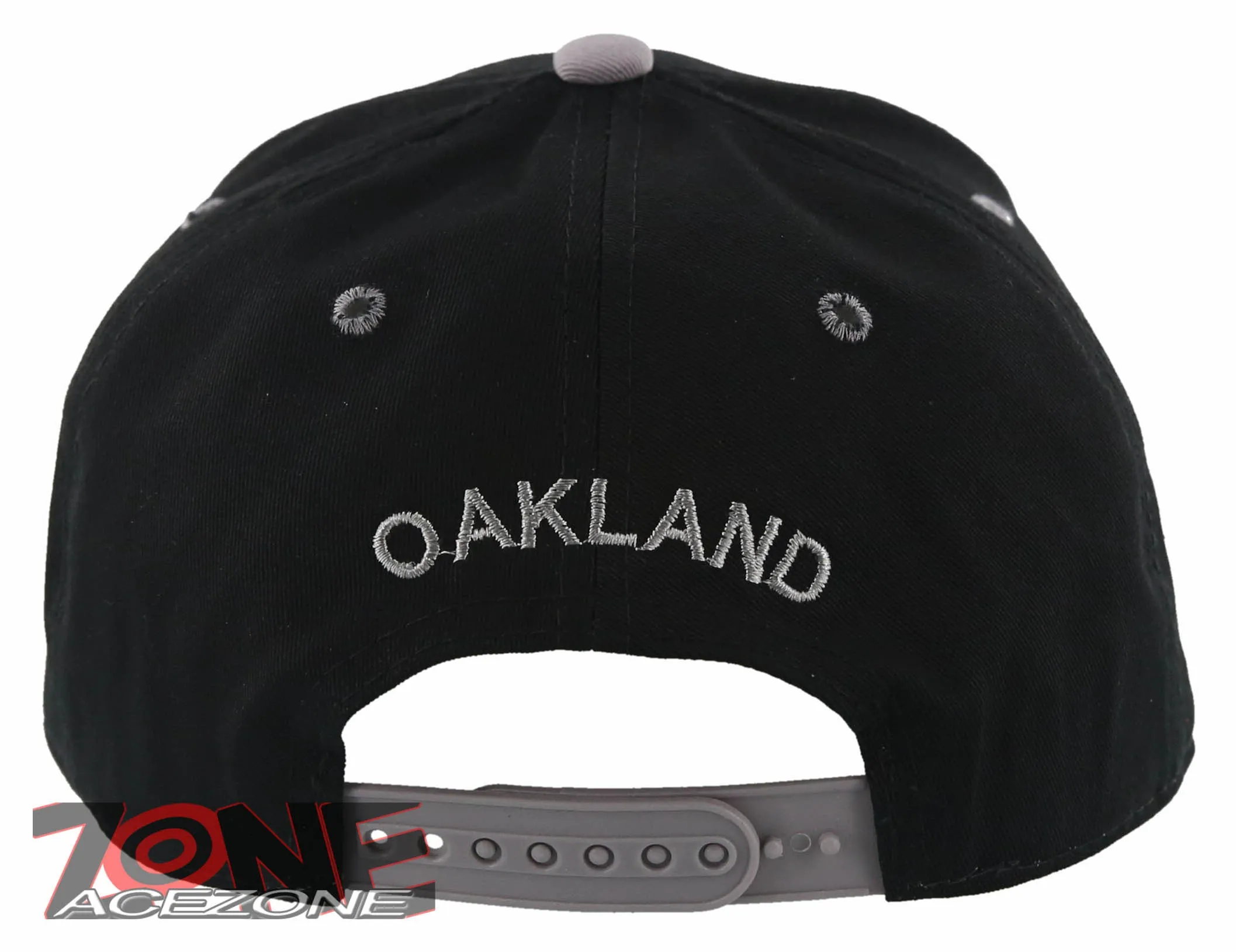 NEW! FLAT BILL OAKLAND CA STATE USA SNAPBACK BALL CAP HAT BLACK
