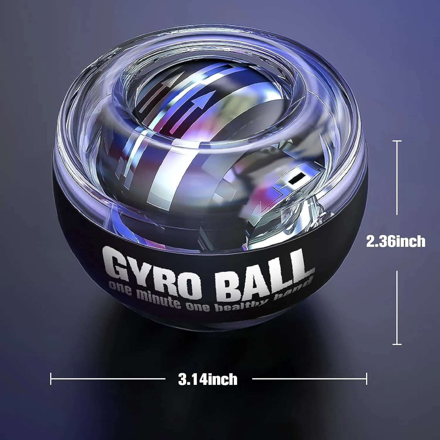 NEW JIN BD Wrist Trainer Ball Auto-Start Wrist Strengthener Gyroscopic Forearm Exerciser Gyro Ball for Strengthen Arms, Fingers, Wrist Bones and Muscles, Black