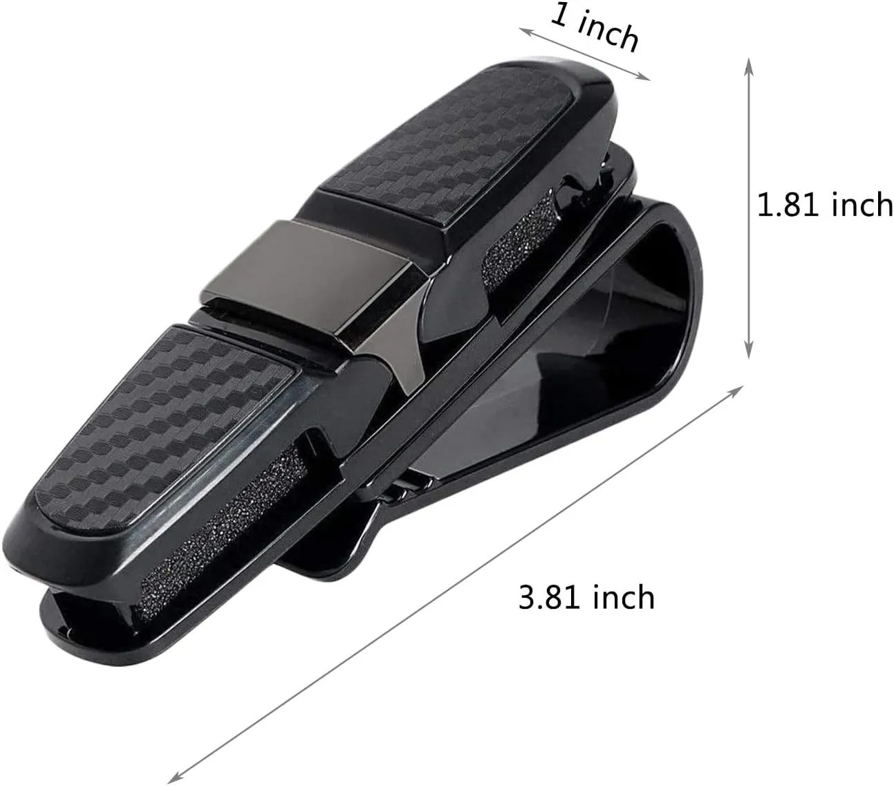 NEW Sun Visor Clip, Glasses Holders for Car Sunglasses Ticket Frame, Sunglasses Holder Clips with Double-Ends Clip Hanger, 180° Rotational Car Glasses Holder with Ticket Card Clip