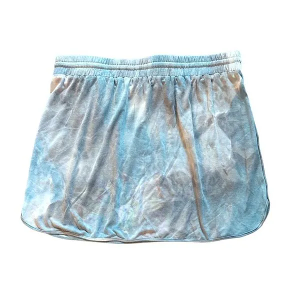 NWT Johnny Was Calme Rain Blue Tie Dye Commuter Short Skirt