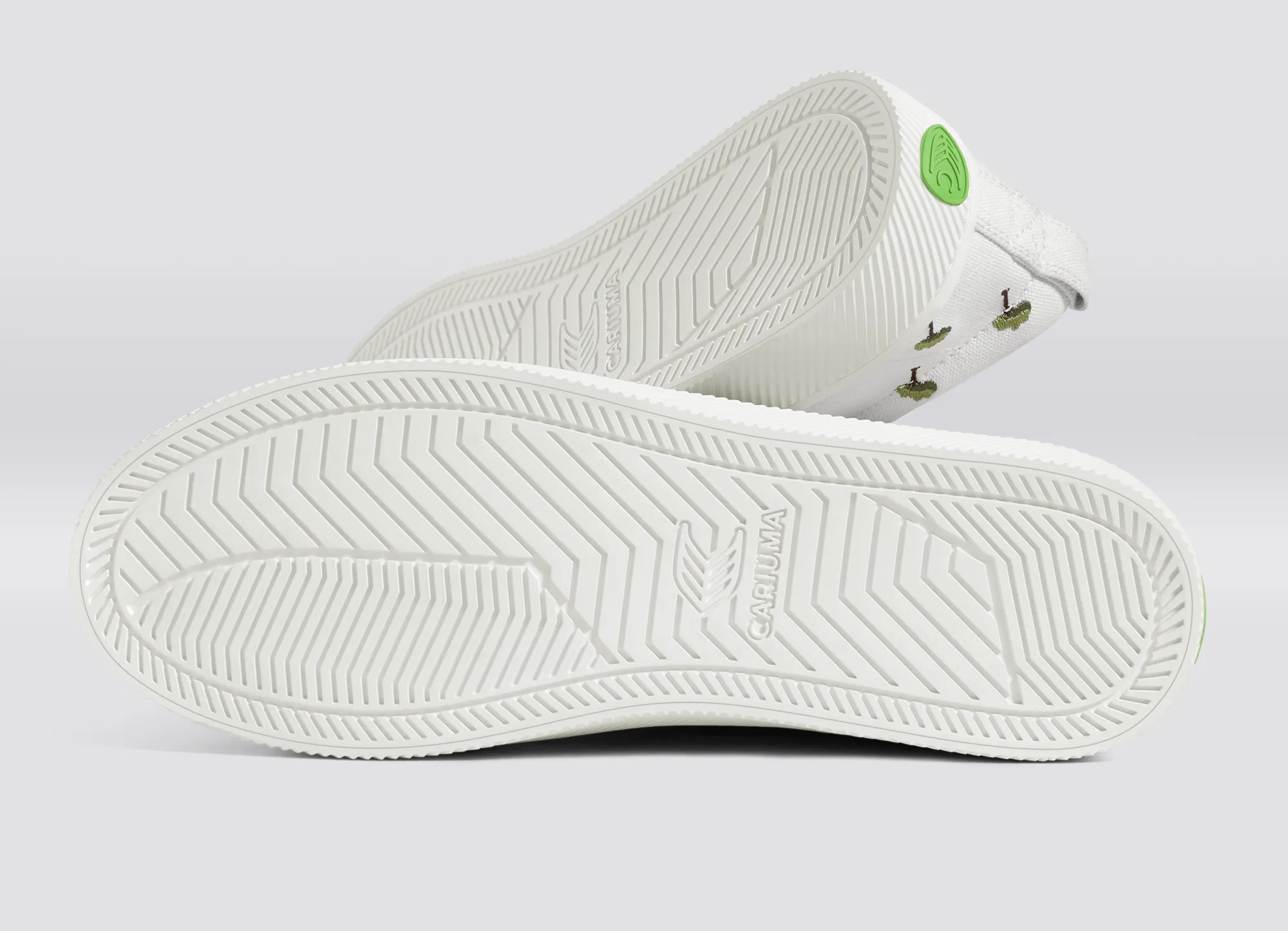 OCA Low Earth Day Embroidered Tree Off-White Canvas Sneaker Women