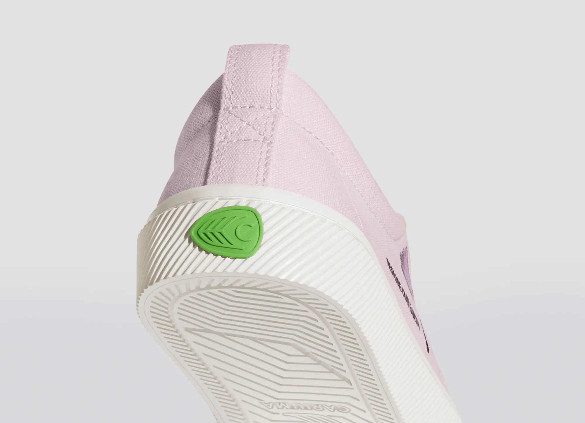 OCA Low Earth Day Embroidered Tree Pale Lilac Canvas Sneaker Men
