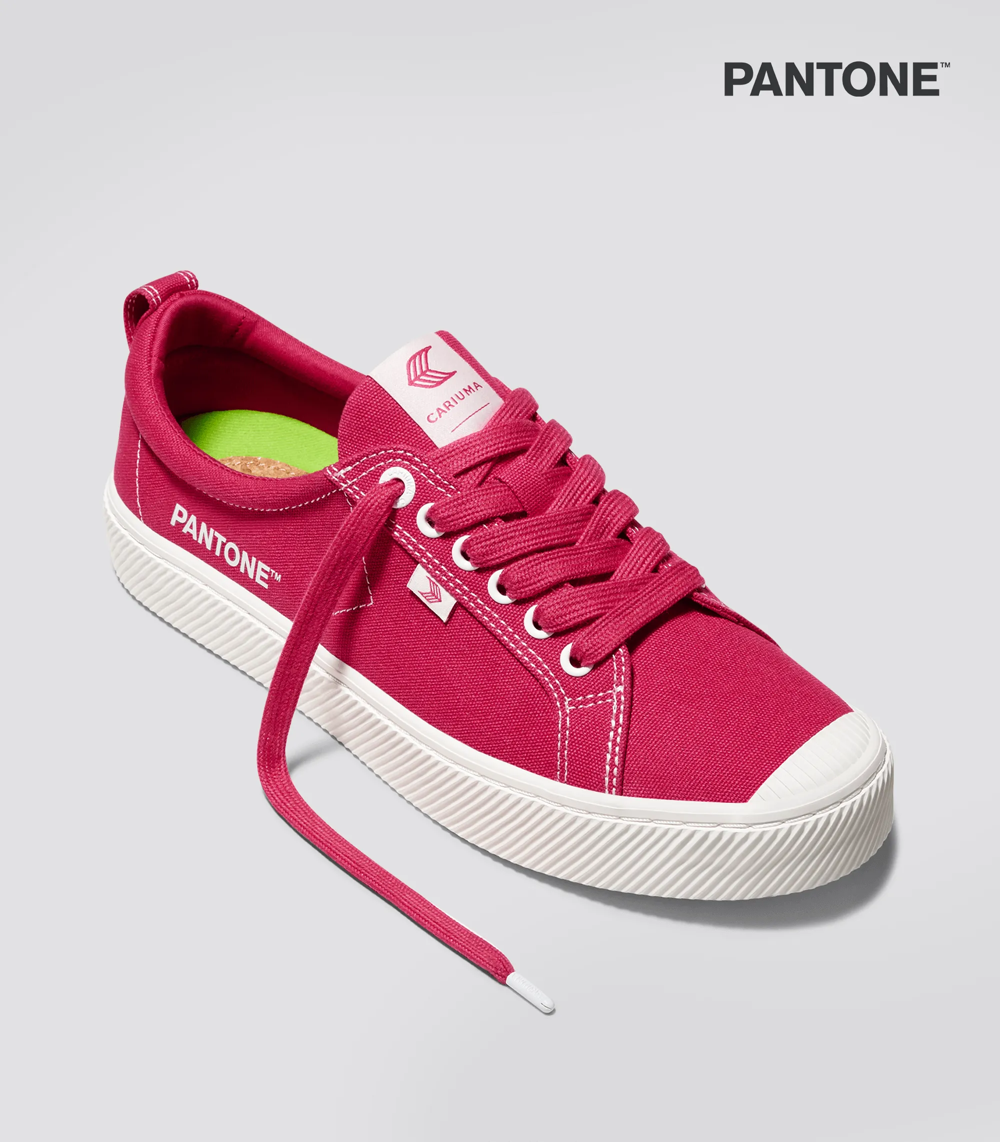 OCA Low Pantone Viva Magenta Canvas Contrast Thread Sneaker Men