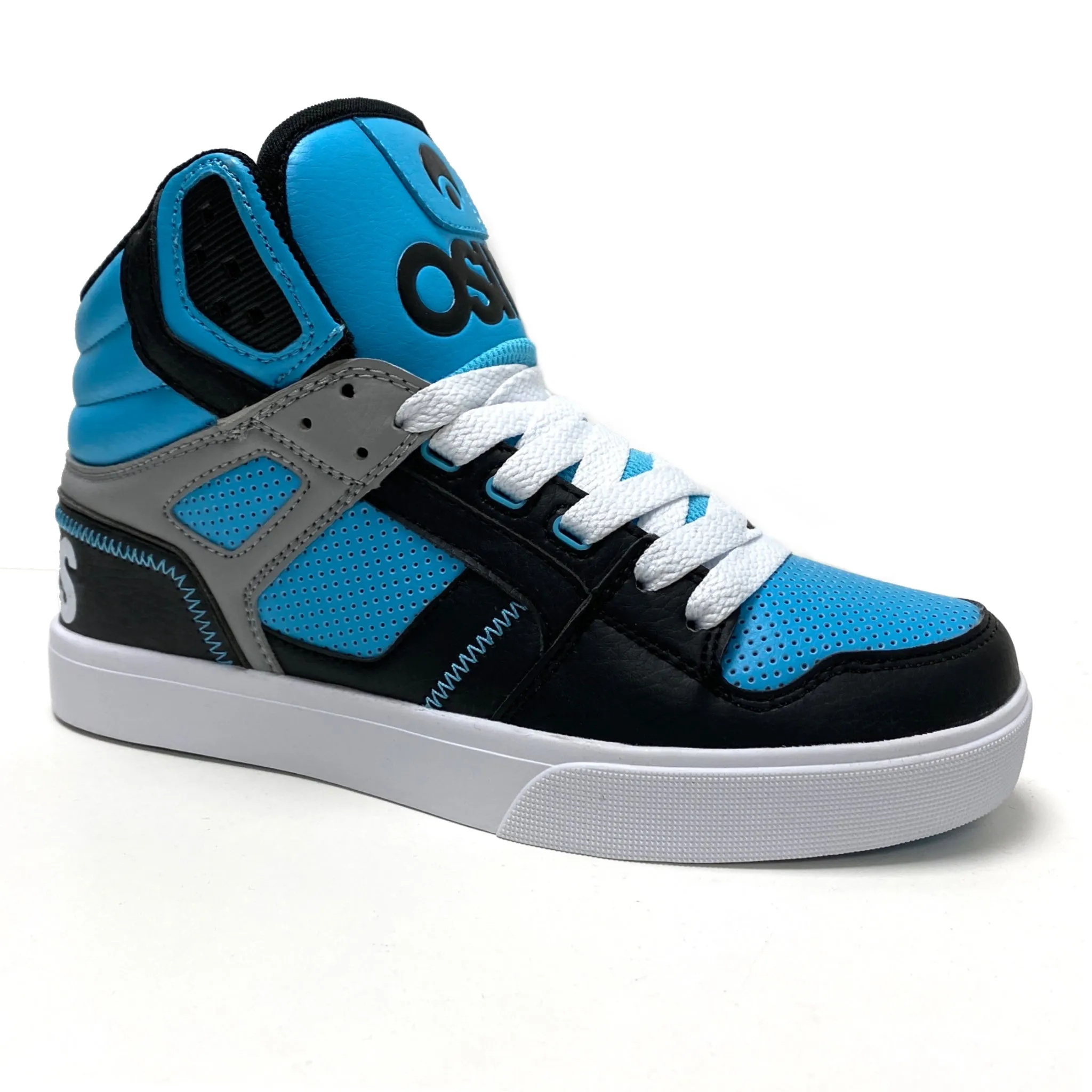 OSIRIS SHOES CLONE BLACK GREY LIGHT BLUES LADIES TRAINERS