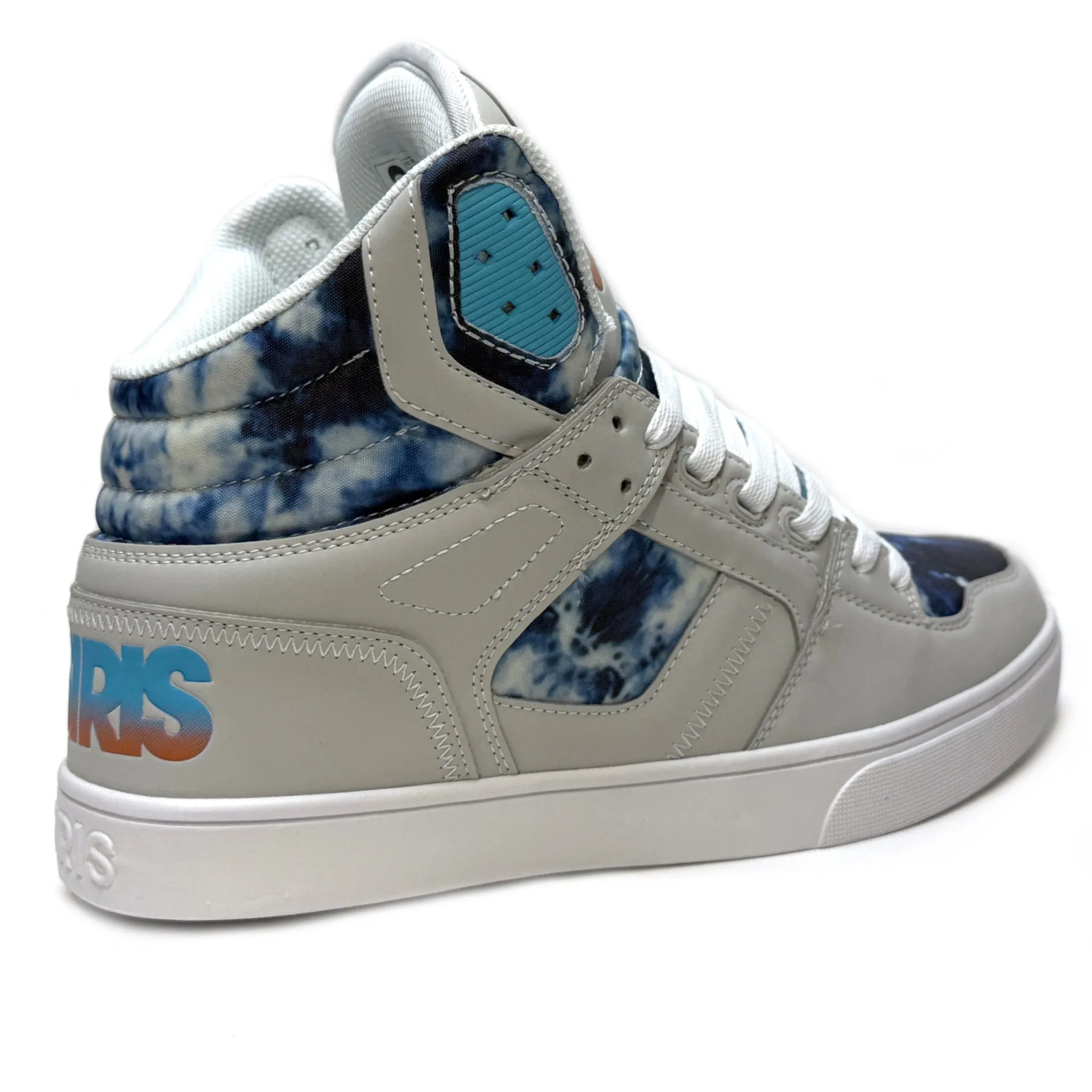 OSIRIS SHOES CLONE GREY BLUE TYEDYE TRAINERS