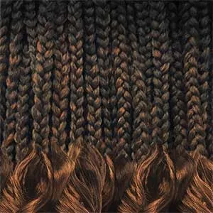 Outre 4x4 HD Pre-Braided Lace Front Wig - MIDDLE PART FRENCH CURL BOX BRAIDS 26"