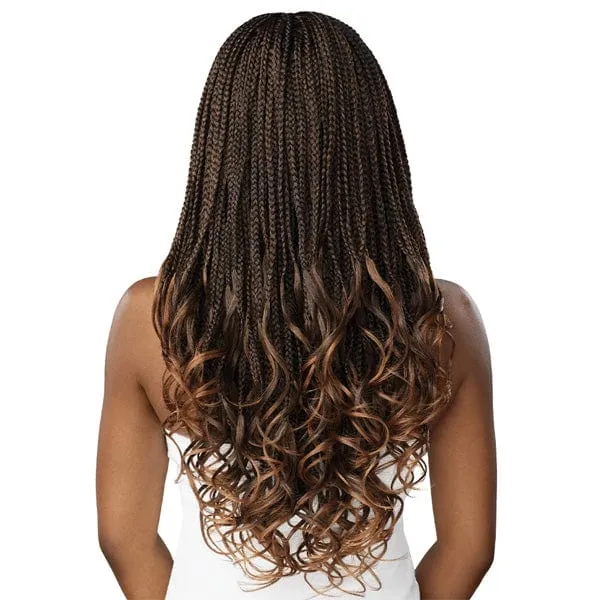 Outre 4x4 HD Pre-Braided Lace Front Wig - MIDDLE PART FRENCH CURL BOX BRAIDS 26"