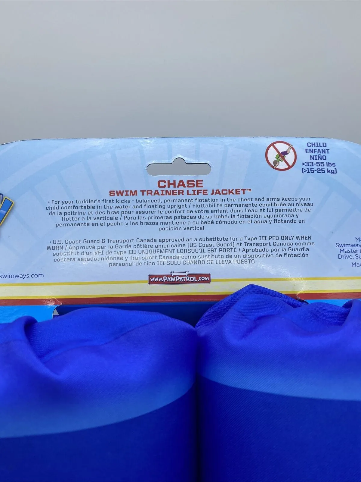 Paw Patrol Life Jacket Kid's Swim Trainer 30-50 lbs Chase Swimways SeaSquirts