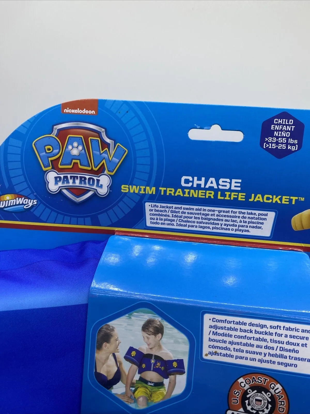 Paw Patrol Life Jacket Kid's Swim Trainer 30-50 lbs Chase Swimways SeaSquirts