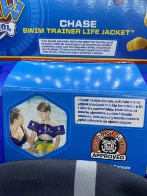 Paw Patrol Life Jacket Kid's Swim Trainer 30-50 lbs Chase Swimways SeaSquirts