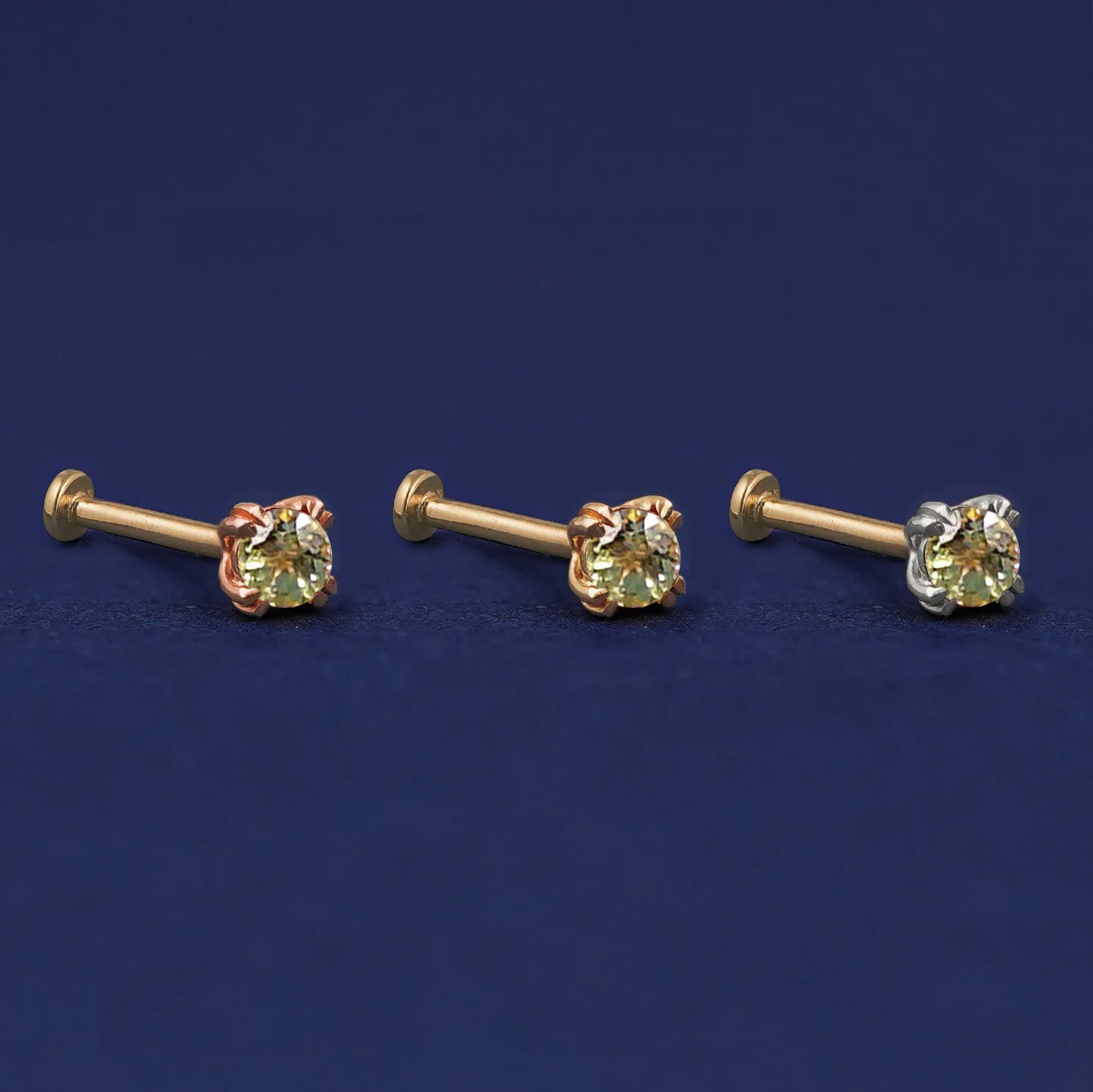Peridot Flatback Piercing