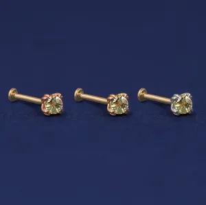 Peridot Flatback Piercing