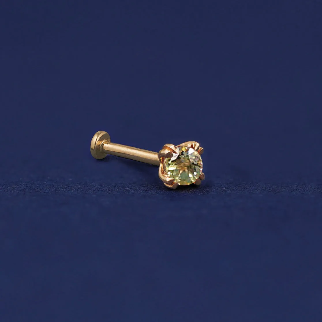 Peridot Flatback Piercing
