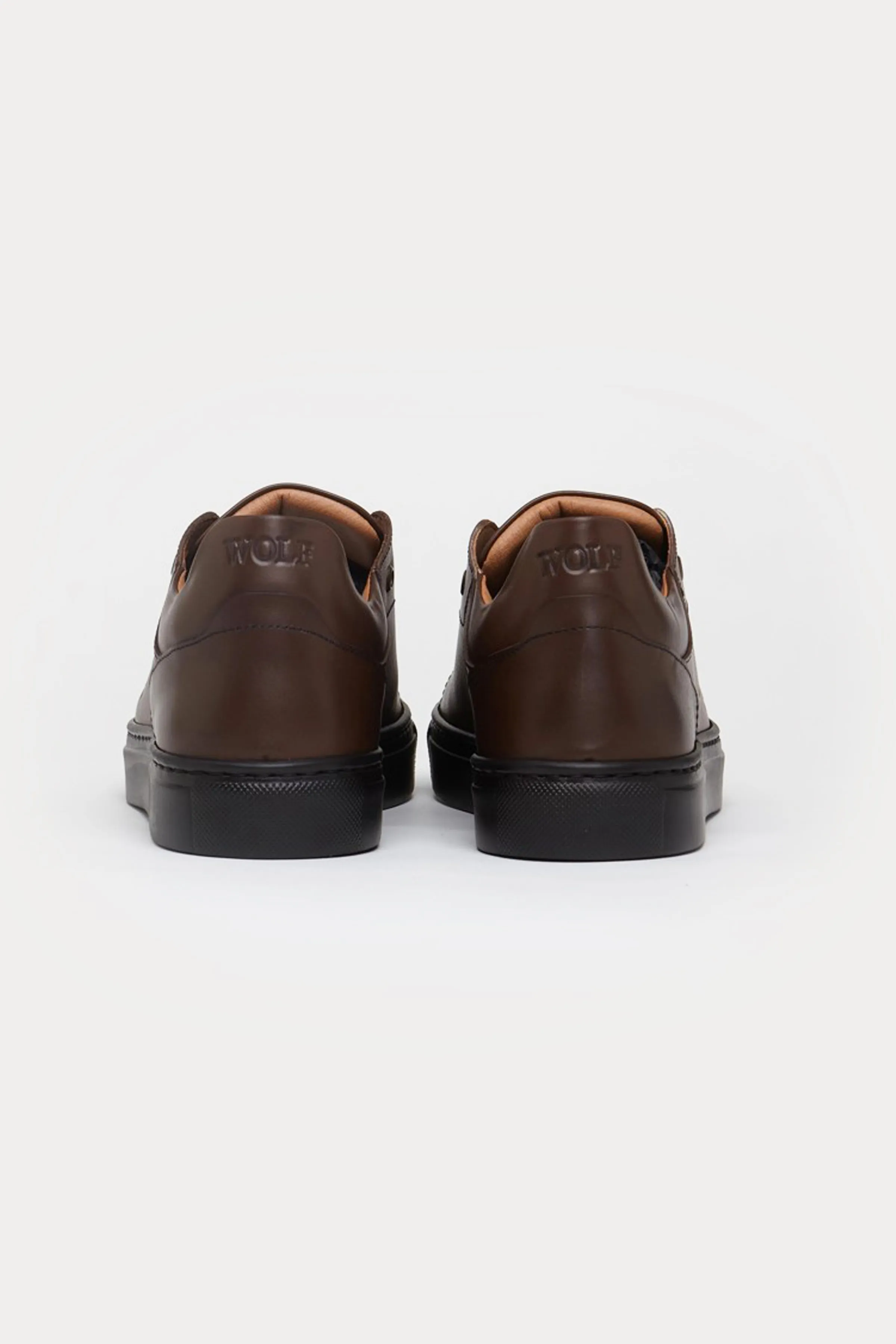 Pimlico Leather Smart Trainers in Dark Brown
