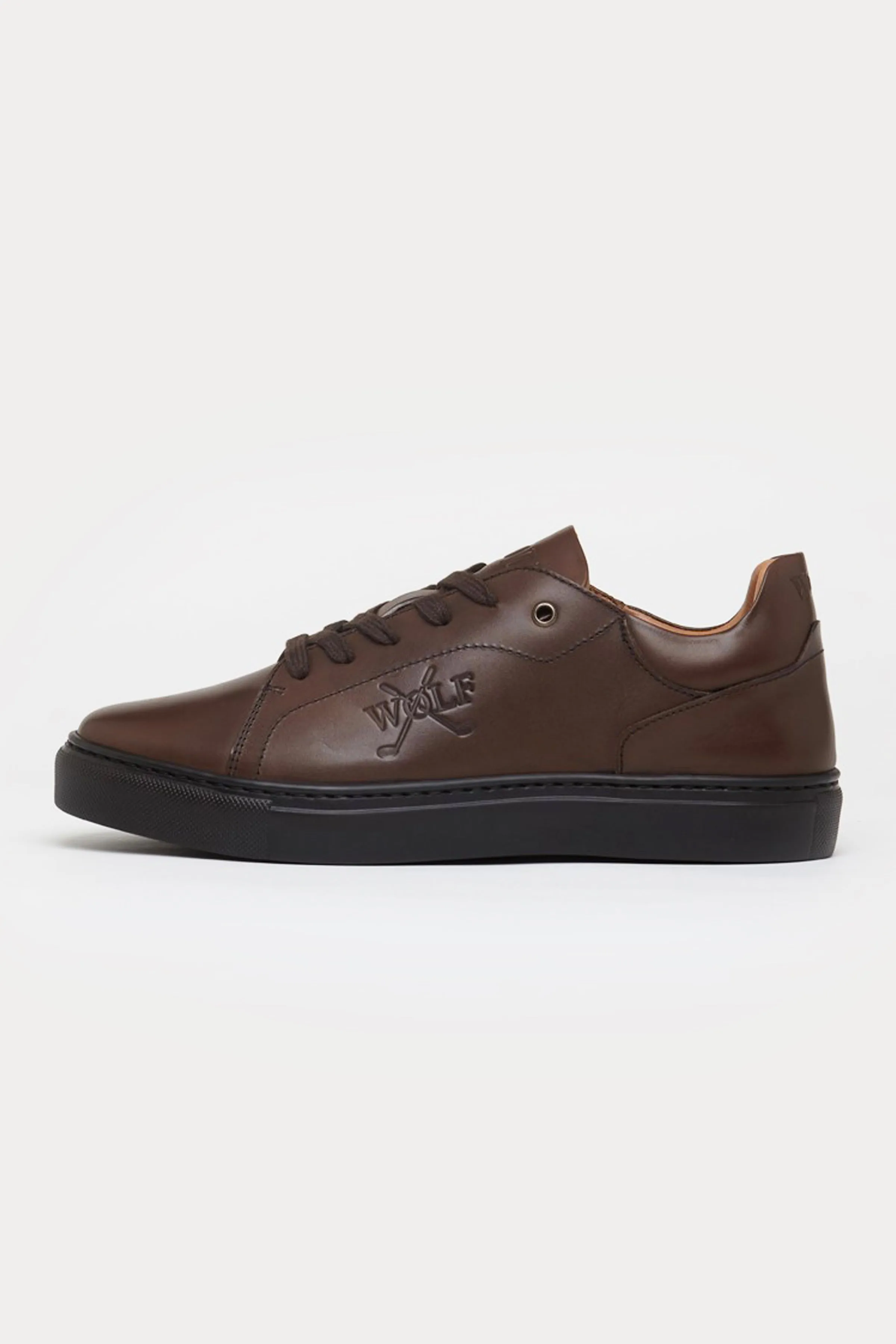 Pimlico Leather Smart Trainers in Dark Brown