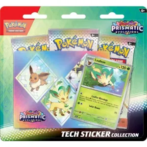 Pokemon Scarlet & Violet SV8.5 Prismatic Evolutions - Tech Sticker Collection - Leafeon