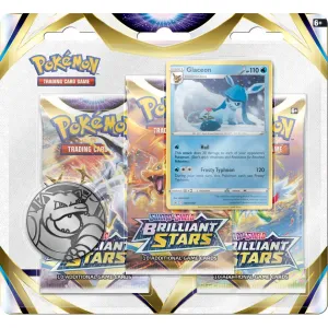 Pokemon TCG: Sword & Shield - Brilliant Stars 3-Pack Blister - Glaceon